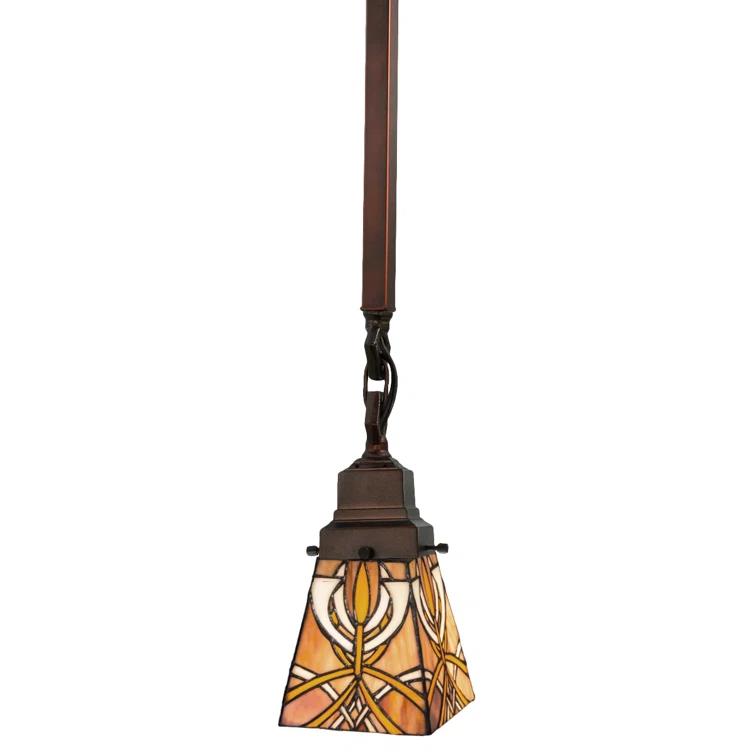 5"Sq Glasgow Bungalow Mini Pendant.609
