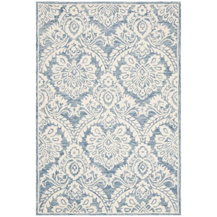 Tansy Wool Blue/Ivory Rug