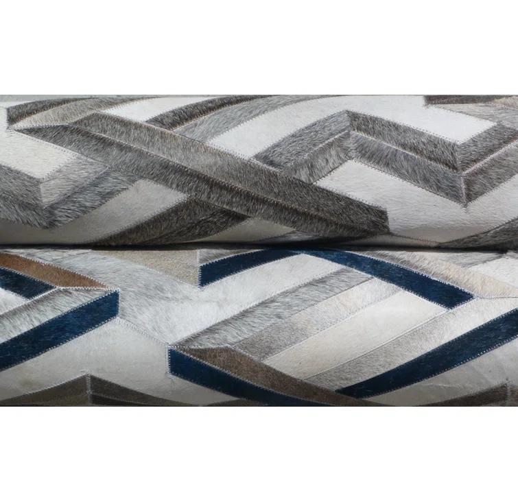Natural Hide Cowhide Geometric Indoor Rug