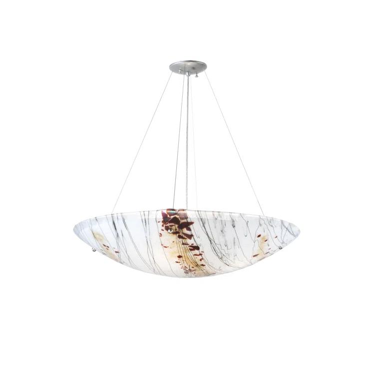 Meyda Lighting Metro Fusion 4 - Light Bronze Frit Single Pendant