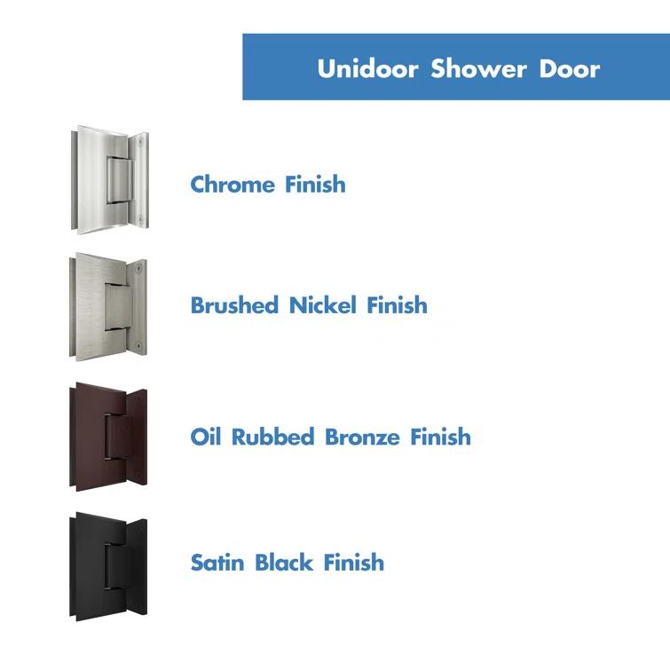 Unidoor Plus 58" W x 72" H Pivot Frameless Shower Door with ClearMax™ Technology