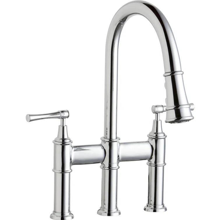 Elkay LKEC2037CR Explore Pull Down Bridge Faucet