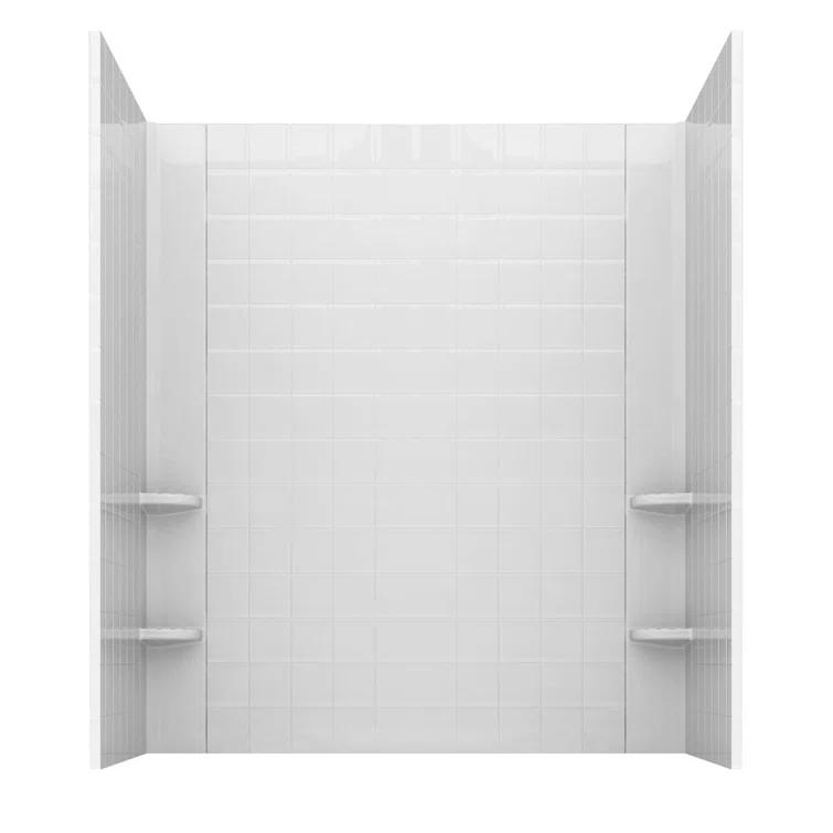 Tucson 60'' x 30'' Walk-in Soaking Fiberglass Bathtub with Faucet