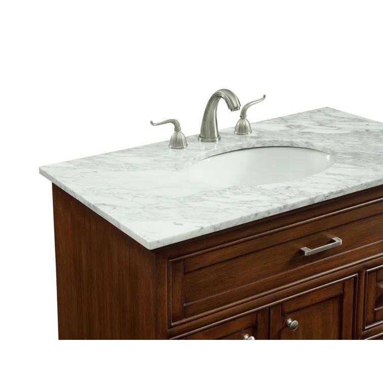 Hermes 36'' Single Bathroom Vanity with Marble Top