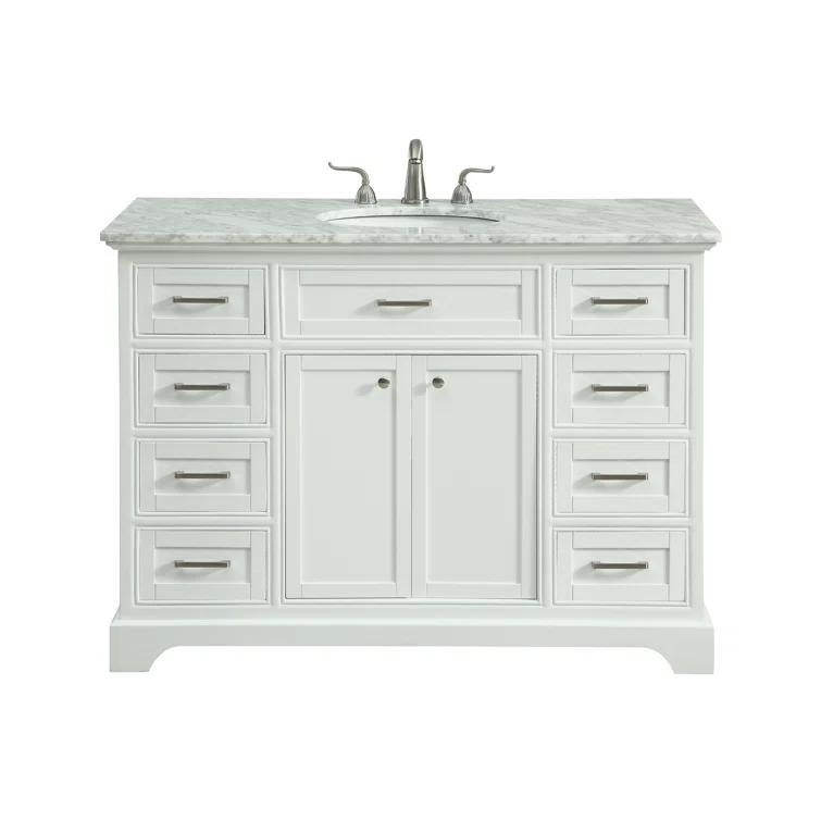 Birch Lane™ Hermes 48'' Single Bathroom Vanity with Marble Top