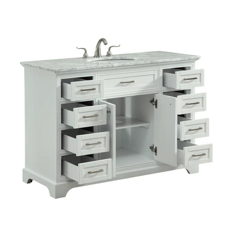 Birch Lane™ Hermes 48'' Single Bathroom Vanity with Marble Top