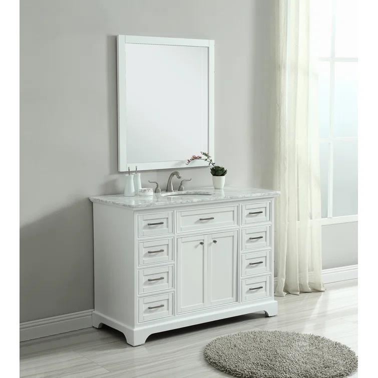 Birch Lane™ Hermes 48'' Single Bathroom Vanity with Marble Top