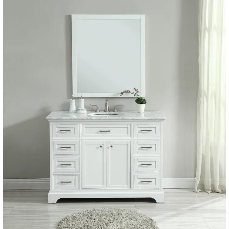 Birch Lane™ Hermes 48'' Single Bathroom Vanity with Marble Top