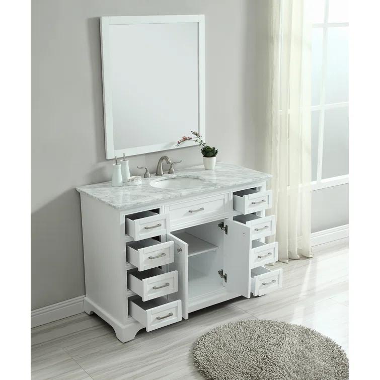 Birch Lane™ Hermes 48'' Single Bathroom Vanity with Marble Top