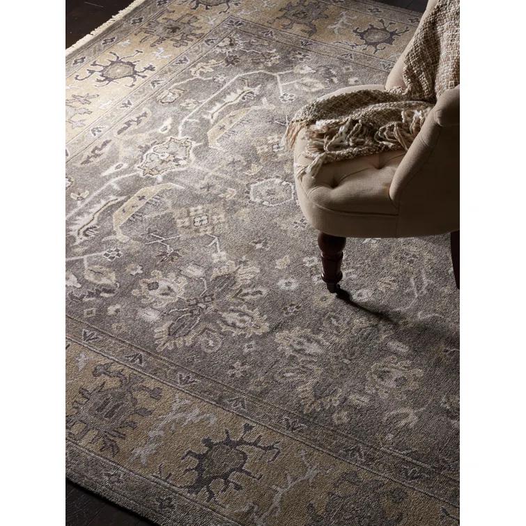Oushak Hand Knotted Wool Oriental Rug
