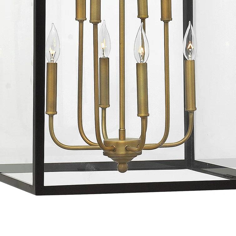 Hinkley 8-Light Two-Tier Open Frame Foyer Chain-Hung Rectangle Chandelier