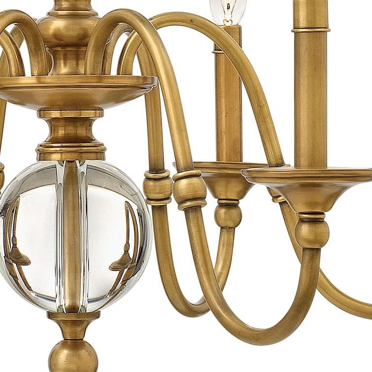 Hinkley Eleanor 6 - Light Candle Style Classic Chandelier with Crystal Accents