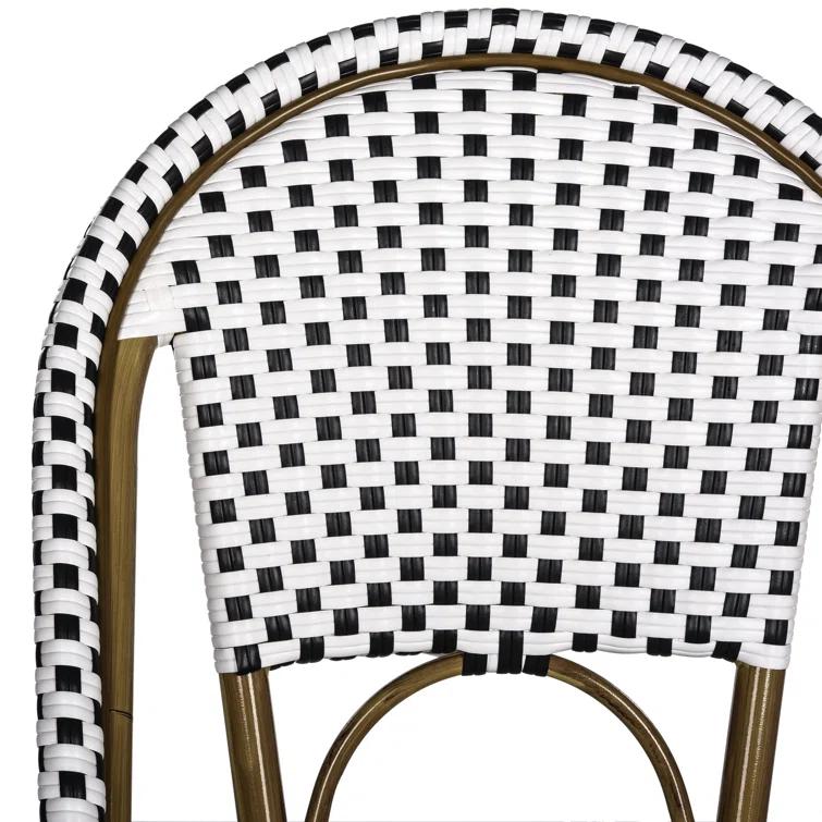 Casidy Polyethylene (PE) Wicker Wicker Outdoor Dining Side Chair