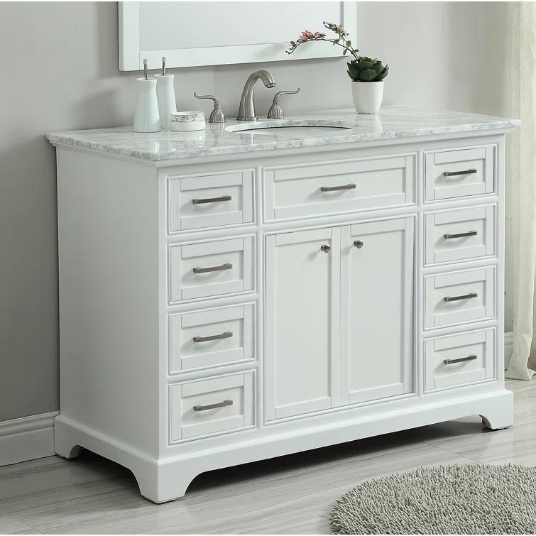 Birch Lane™ Hermes 48'' Single Bathroom Vanity with Marble Top