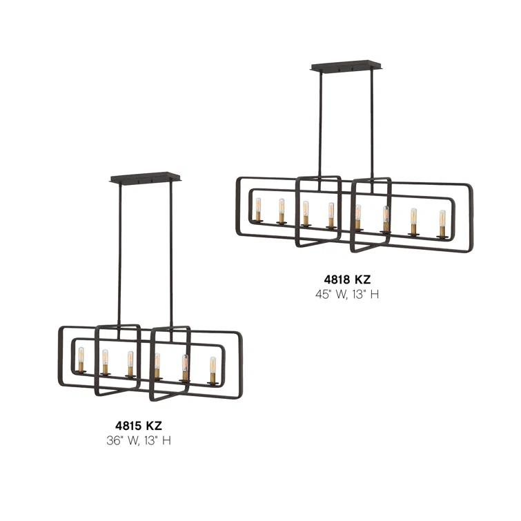 Fernand 6-Light Kitchen Island Linear Pendant