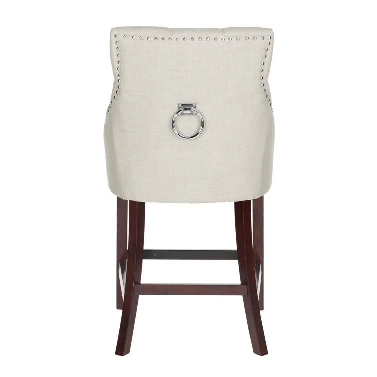 Rosdorf Park Balyon Upholstered Counter Stool with Solid Wood Frame (Set of 2)