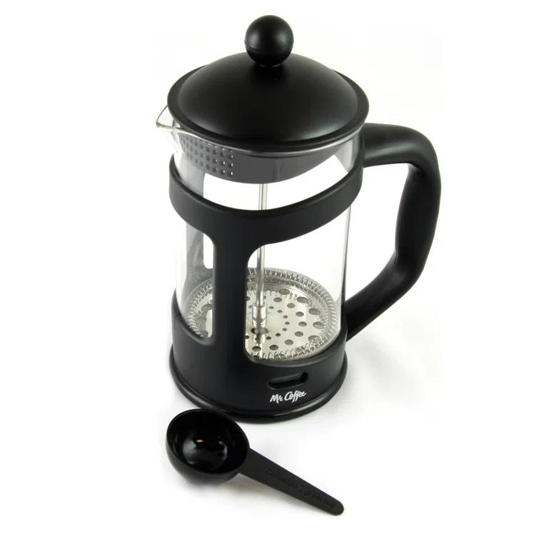 Gibson 3.5-Cup Mr Coffee Brivio French Press Coffee Maker with Plastic Lid