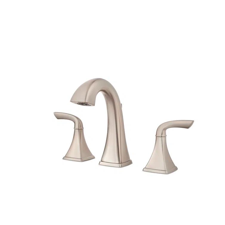 Bronson Widespread Double Handle Deck Mount Bath Faucet