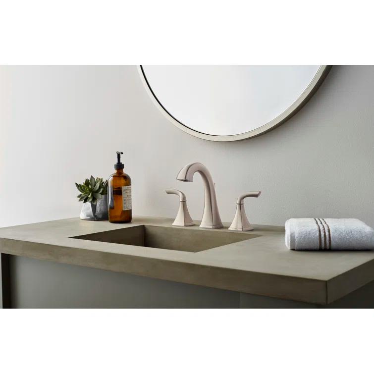 Bronson Widespread Double Handle Deck Mount Bath Faucet