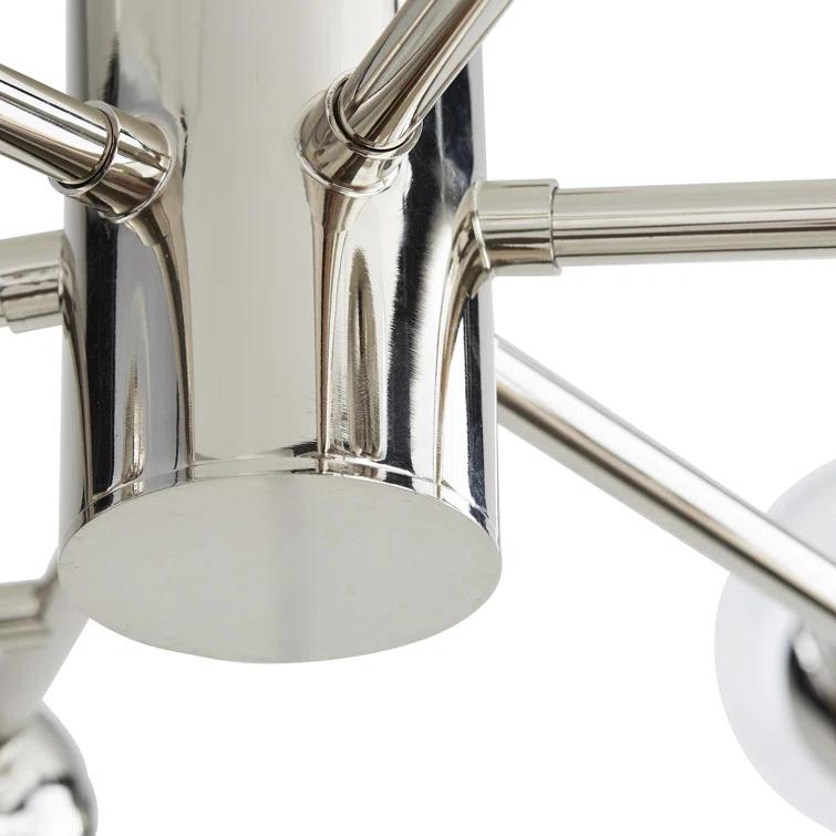 Mini Sputnik 12-Light Chandelier in Polished Nickel with Clear Glass