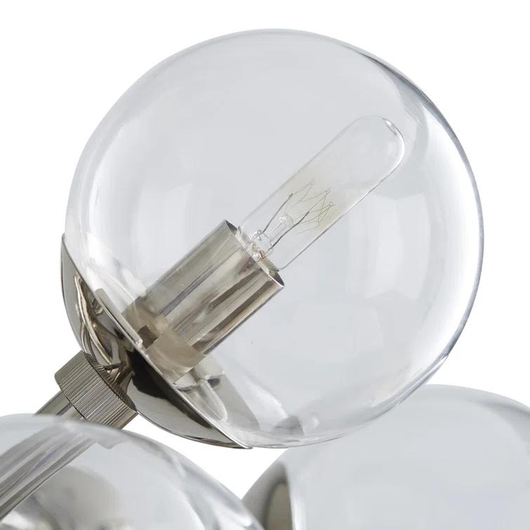 Mini Sputnik 12-Light Chandelier in Polished Nickel with Clear Glass