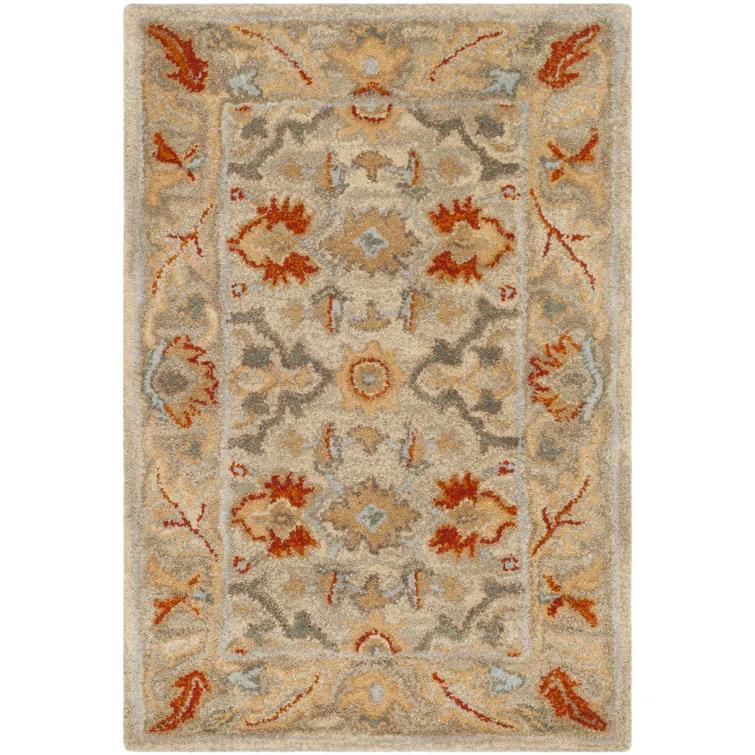 Antiquity AT63 Hand Tufted Accent Rug - Beige/Multi - 2'x3' - Safavieh.