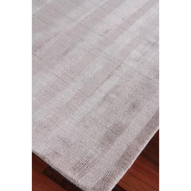 Robin Hand Loomed Striped Area Rug in Taupe/Gray