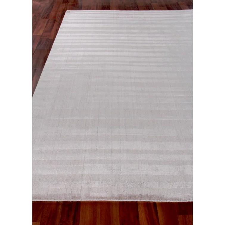 Robin Hand Loomed Striped Area Rug in Taupe/Gray
