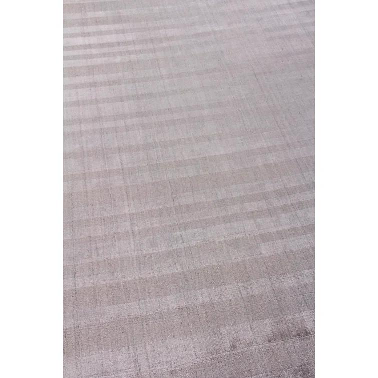 Robin Hand Loomed Striped Area Rug in Taupe/Gray