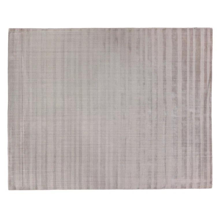 Robin Hand Loomed Striped Area Rug in Taupe/Gray