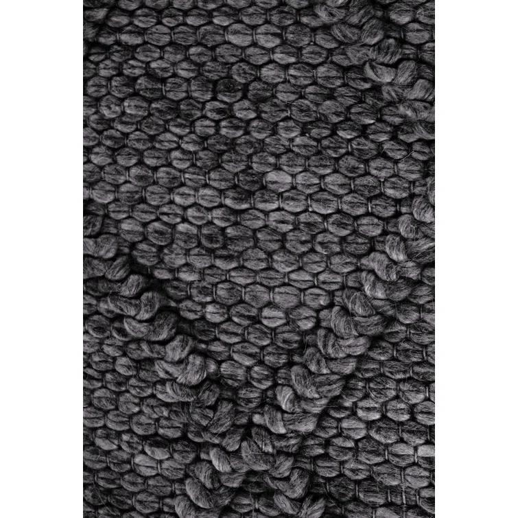 Brentwood Geometric Hand-Loomed Wool Dark Brown Area Rug
