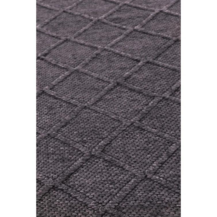 Brentwood Geometric Hand-Loomed Wool Dark Brown Area Rug