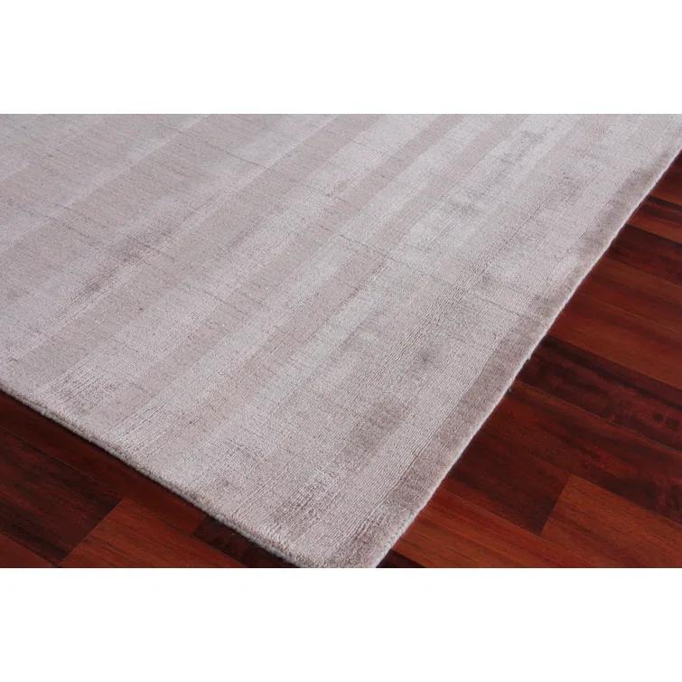 Robin Hand Loomed Striped Area Rug in Taupe/Gray
