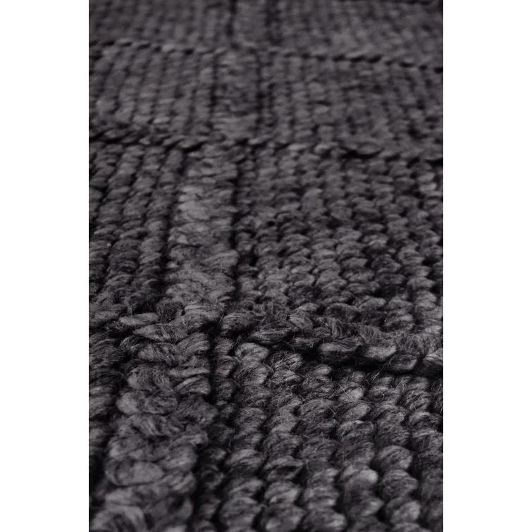 Brentwood Geometric Hand-Loomed Wool Dark Brown Area Rug
