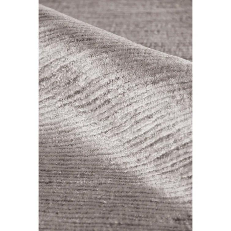 Crush Hand-Knotted Dark Silver/Silver Area Rug