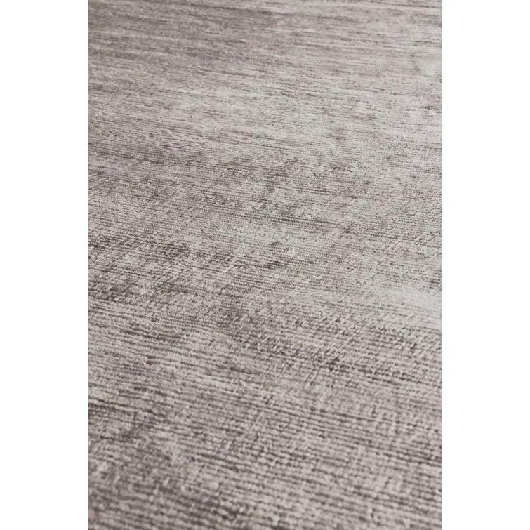 Crush Hand-Knotted Dark Silver/Silver Area Rug