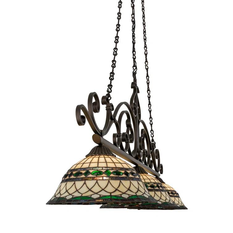 Meyda Tiffany & Stained Glass 3 - Light Copper Vein Kitchen Island Pendant