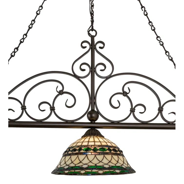 Meyda Tiffany & Stained Glass 3 - Light Copper Vein Kitchen Island Pendant