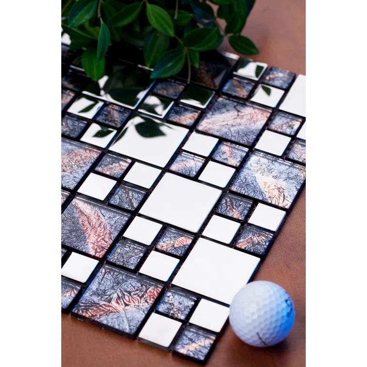 Mirrella Rousha Random Sized Glass Random Mosaic Wall & Floor Tile
