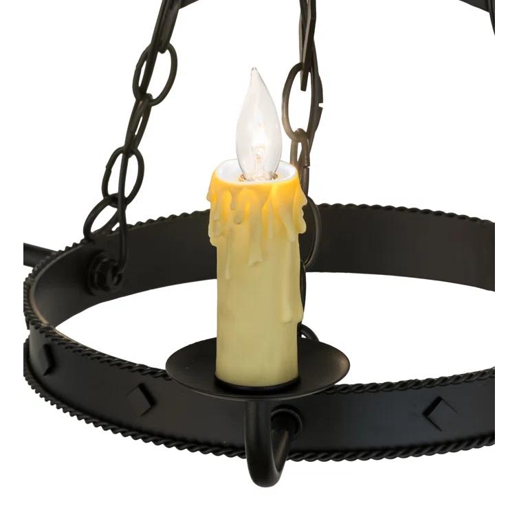 Meyda Lighting Elvita 3 - Light Dimmable Wagon Wheel Chandelier