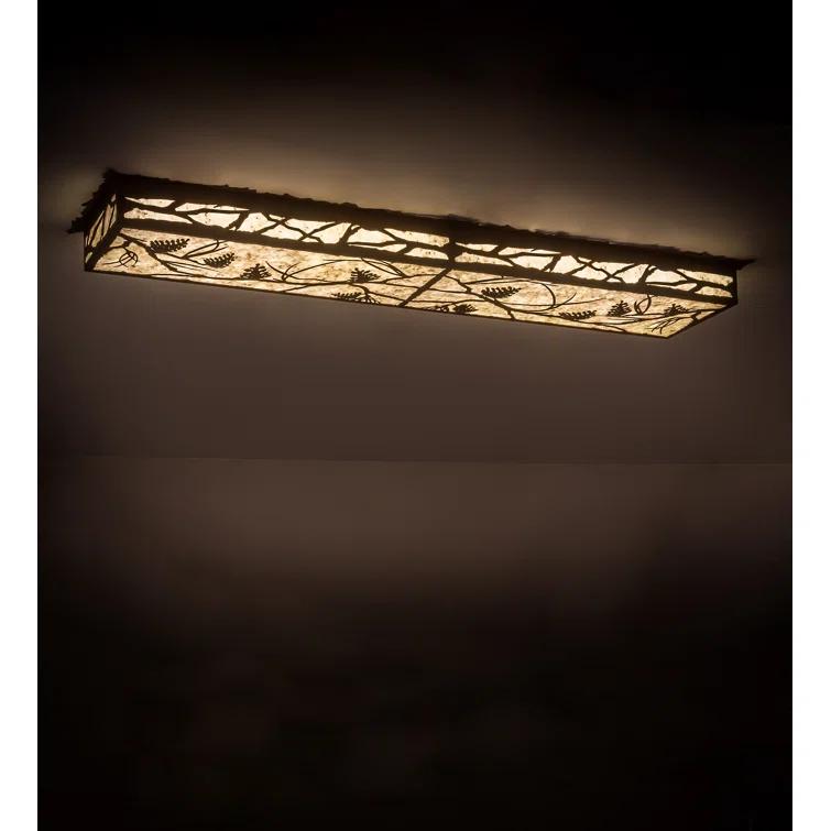 Meyda Lighting Rustic Lodge Mica LED Flush Mount