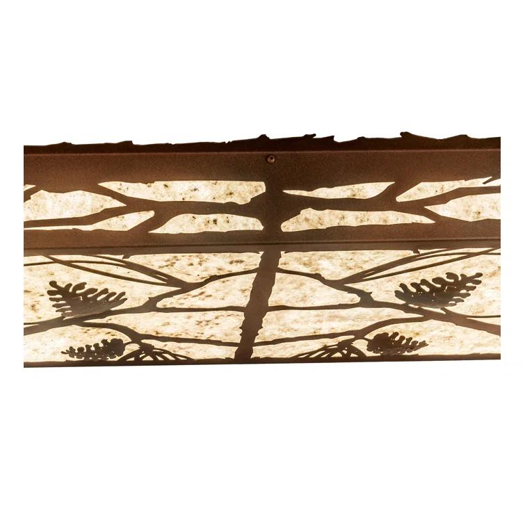 Meyda Lighting Rustic Lodge Mica LED Flush Mount