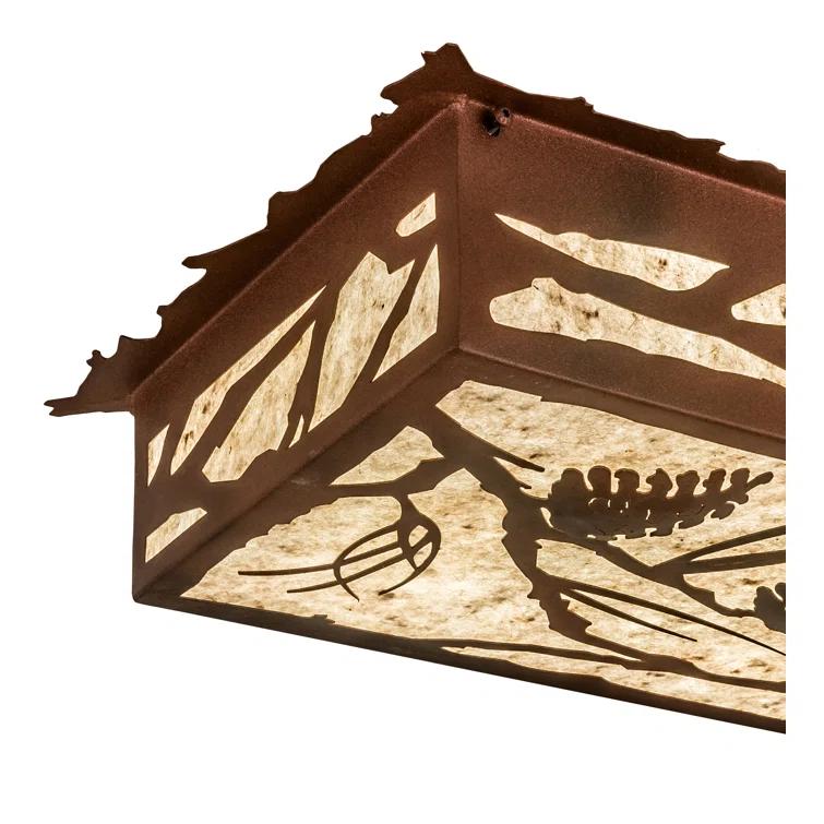 Meyda Lighting Rustic Lodge Mica LED Flush Mount