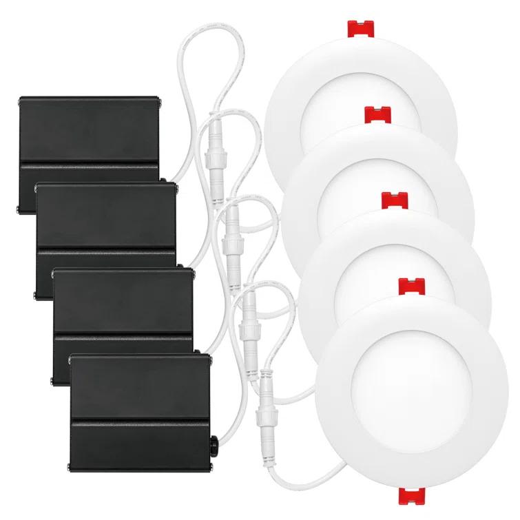 Slimline 4'' Dimmable Air-Tight IC Rated Recessed Lighting Kit