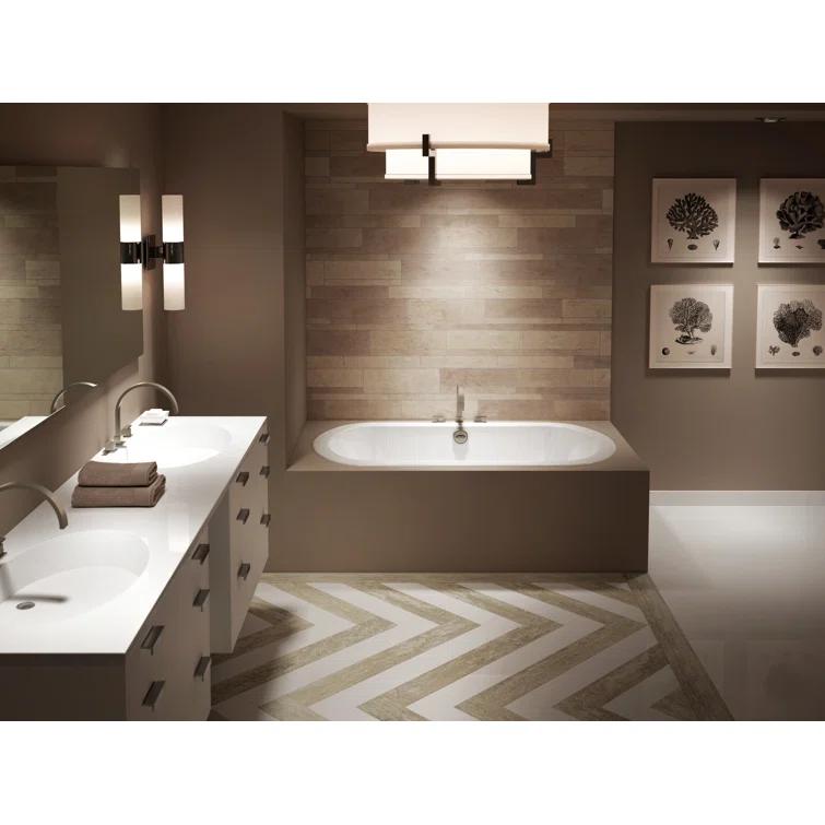 Anza™ Salon Chromatherapy 66" x 36" Drop in Combination Bathtub