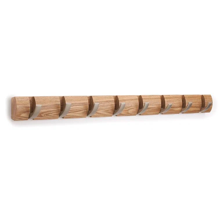 Flip 8 - Hook Solid Wood Coat Rack