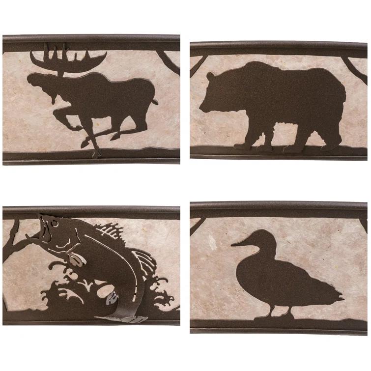 Rustic Lodge Mica Flush Mount