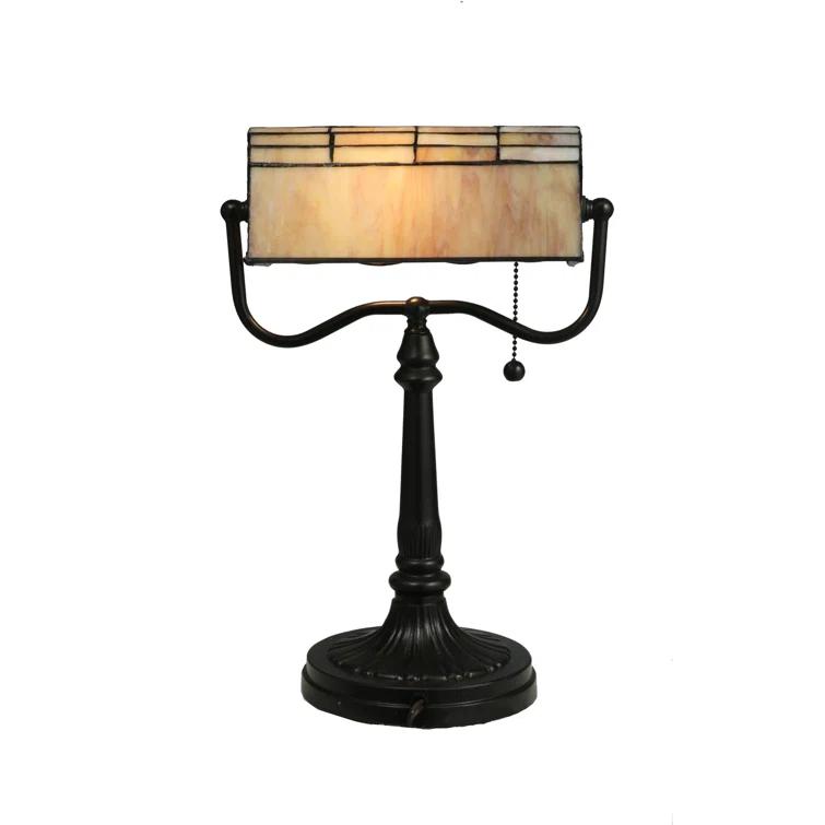 Meyda Lighting Meyda Tiffany & Stained Glass Metal Bankers Lamp