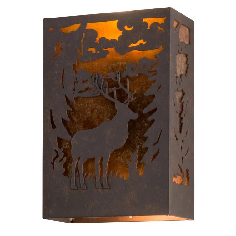 Rustic Lodge Flush Mounted Sconce