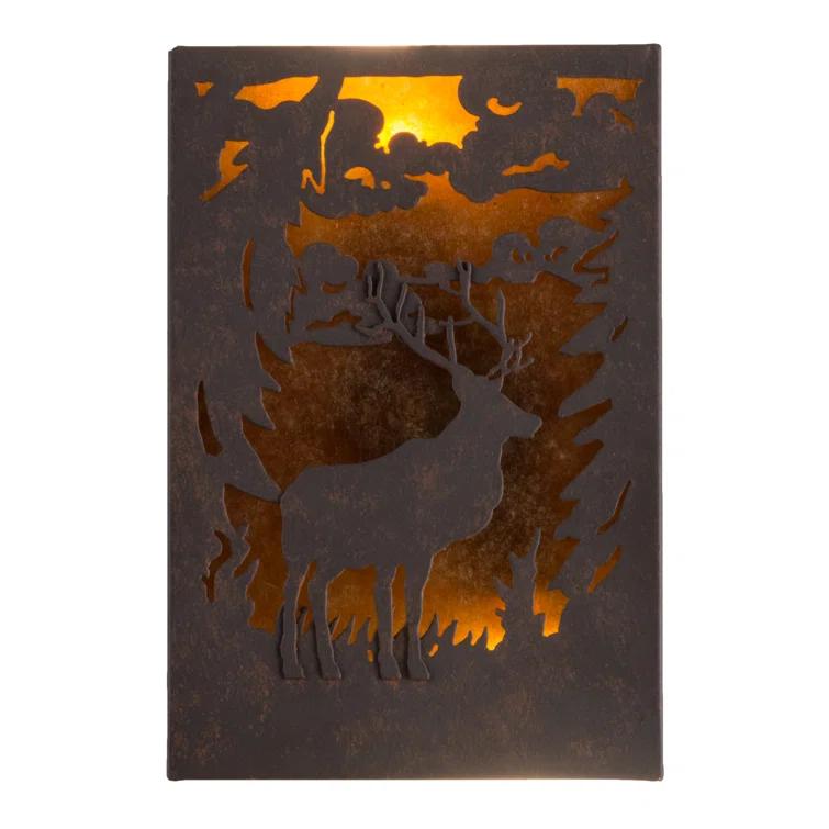 Rustic Lodge Flush Mounted Sconce